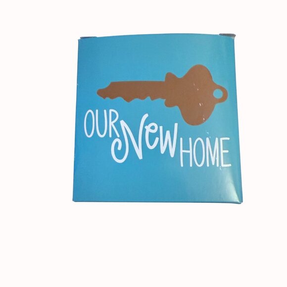 Coton Colors Our New Home Glass Ornament Gift Box Blue Housewarming 4 Inch Round - Picture 10 of 12